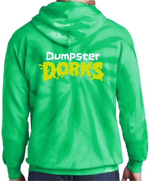 DumpsterDorks Green Tie-Dye Hoodie